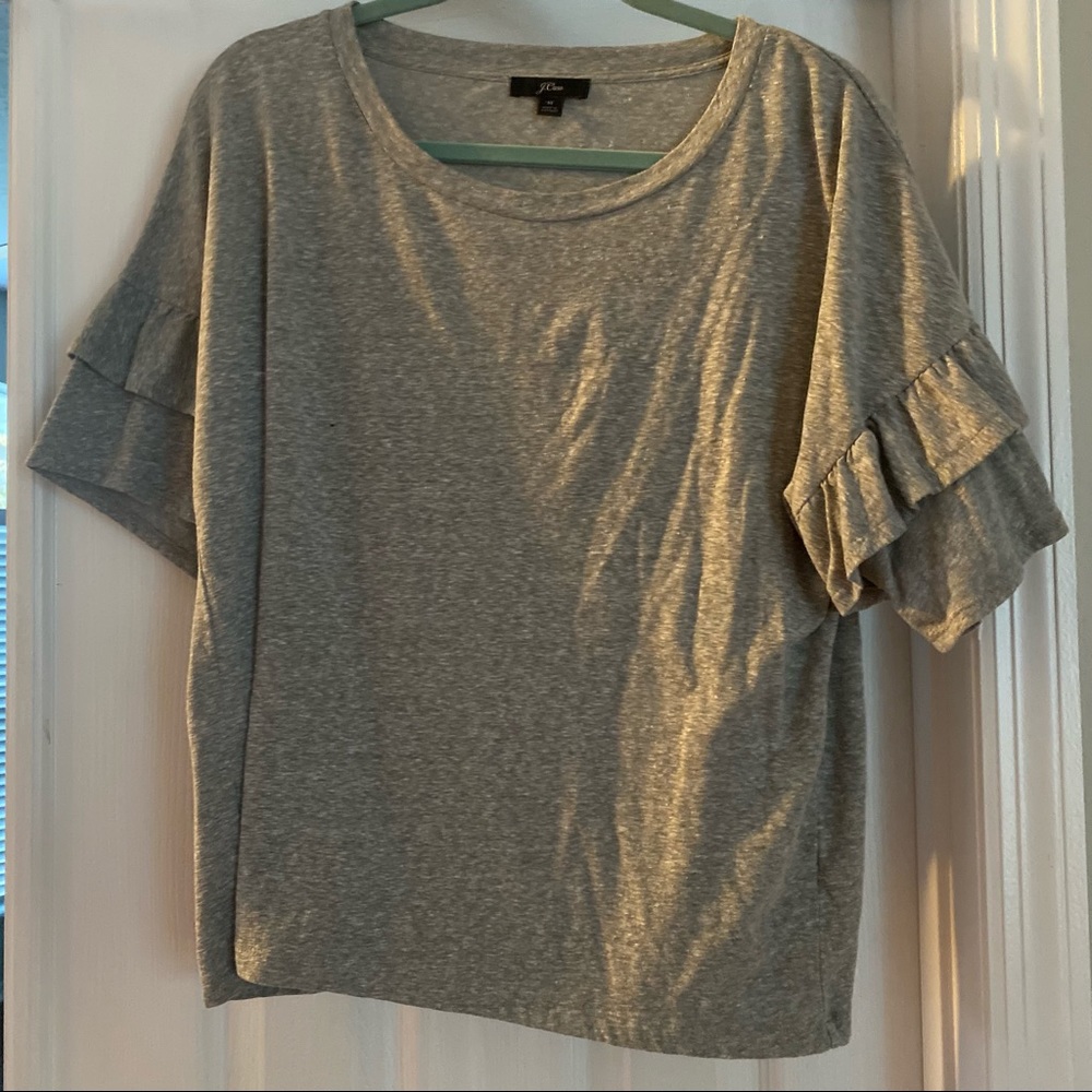 Jcrew Ruffle sleeved shirt